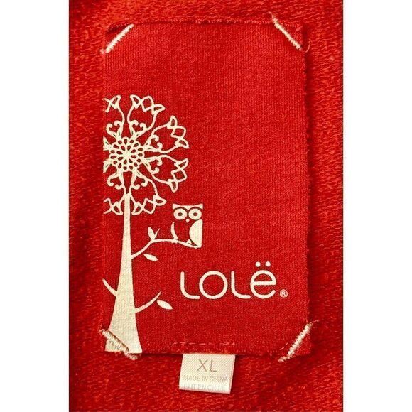 Lole Deep Red Pocket Stitching Full Zip Up Sweatshirt Jacket Women's XL - Picture 5 of 10